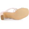 imageAllegra K Womens Strappy Block Heels Slide Heel SandalsBling Pink