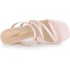 imageAllegra K Womens Strappy Block Heels Slide Heel SandalsBling Pink