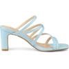 imageAllegra K Womens Strappy Block Heels Slide Heel SandalsBlue