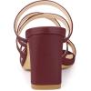 imageAllegra K Womens Strappy Block Heels Slide Heel SandalsBurgundy