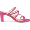 imageAllegra K Womens Strappy Block Heels Slide Heel SandalsHot Pink