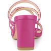 imageAllegra K Womens Strappy Block Heels Slide Heel SandalsHot Pink
