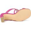 imageAllegra K Womens Strappy Block Heels Slide Heel SandalsHot Pink