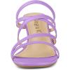 imageAllegra K Womens Strappy Block Heels Slide Heel SandalsPurple