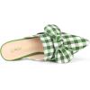 imageAllegra K Womens Stripe Bow Pointed Toe Block Heel Slides MulesGreen