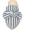 imageAllegra K Womens Stripe Bow Pointed Toe Block Heel Slides MulesLight Blue