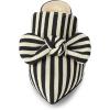 imageAllegra K Womens Stripe Bow Slip on Stiletto Heel Slides MulesBlack