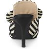 imageAllegra K Womens Stripe Bow Slip on Stiletto Heel Slides MulesBlack
