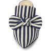 imageAllegra K Womens Stripe Bow Slip on Stiletto Heel Slides MulesDeep Blue