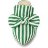 imageAllegra K Womens Stripe Bow Slip on Stiletto Heel Slides MulesGreen
