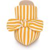 imageAllegra K Womens Stripe Bow Slip on Stiletto Heel Slides MulesYellow