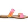imageAllegra K Womens Tie Dye Open Toe Slides Slippers Slip on Flats Slides SandalsBlue Pink