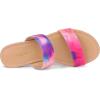 imageAllegra K Womens Tie Dye Open Toe Slides Slippers Slip on Flats Slides SandalsPink