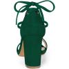imageAllegra K Womens Tie Up Strappy Heels Chunky High Heels Green Sandal 9 M US