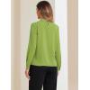 imageAllegra K Work Blouses for Women Stand Collar Long Sleeve Ruched Dressy Business Casual Work ShirtGreen
