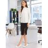 imageAllegra K Work Blouses for Women Stand Collar Long Sleeve Ruched Dressy Business Casual Work ShirtWhite