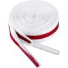 imageAllegra K Colorful Color Block Stripe Wide Shoe Strings Flat Shoelaces for Sneakers 2 PairsWhiteredwhite