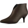 imageAllegra K Womens Cutout Pointy Toe Stiletto Heels Boots Ankle BootiesCoffee