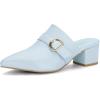 imageAllegra K Womens Pointed Toe Mule Slip on Sky Blue Mules Shoes  10 M US