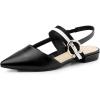 imageAllegra K Womens Pointed Toe Slingback Flat MulesBlack