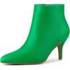 imageAllegra K Womens Pointed Toe Zipper Stiletto Heel Ankle BootsGrass Green