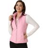 imageAllegra K Womens Puffer Vest Stand Collar Lightweight Gilet Quilted Zip VestPink