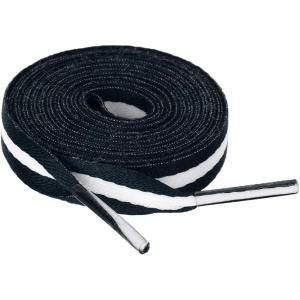 imageAllegra K Colorful Color Block Stripe Wide Shoe Strings Flat Shoelaces for Sneakers 2 PairsBluewhiteblue