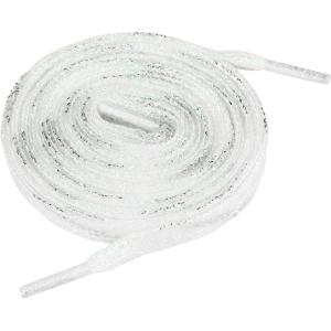 imageAllegra K Metallic Shoelaces Sparkly Glitter Shoe Strings Shiny Flat Shoe Laces for SneakersSilver