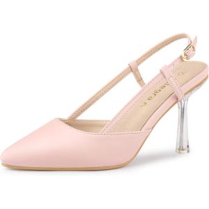 imageAllegra K Womens Slingback Heels Pointy Toe Stiletto Heel Sandal PumpsMisty Pink
