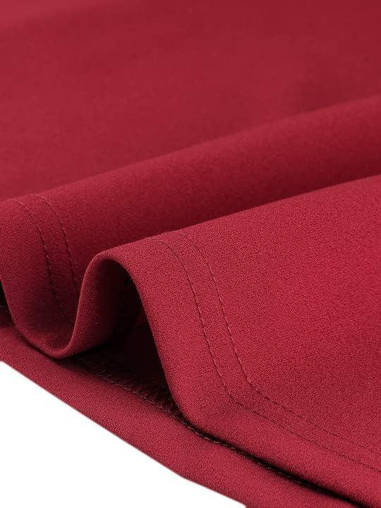 imageAllegra K Cocktail Party Dress for Womens Sheer Mesh Panel Long Sleeve Mini ALine DressesRed