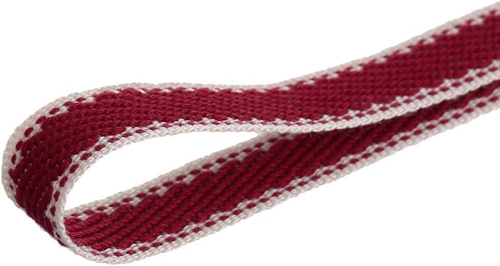 imageAllegra K Flat Shoelaces Canvas Color Contrast Trim Stripe Shoe Strings for Sneakers Athletic 2 PairsRed White