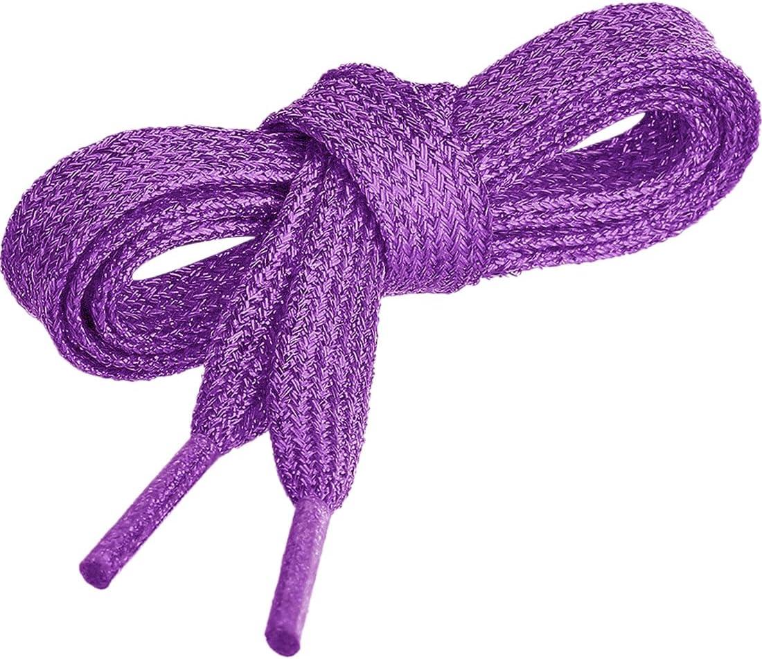 imageAllegra K Glitter Shiny Metallic Sparkling Shimmery Flat Sneakers Shoelace Shoe Laces StringsDark Purple