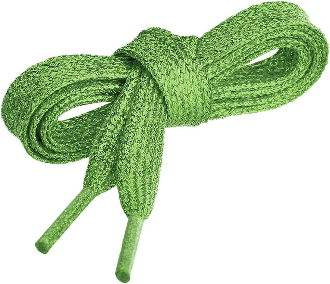 imageAllegra K Glitter Shiny Metallic Sparkling Shimmery Flat Sneakers Shoelace Shoe Laces StringsLight Green