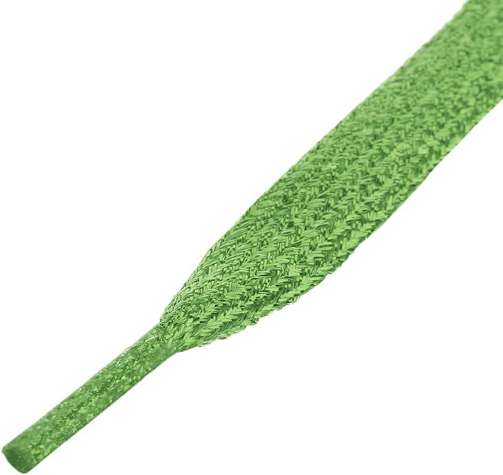 imageAllegra K Glitter Shiny Metallic Sparkling Shimmery Flat Sneakers Shoelace Shoe Laces StringsLight Green
