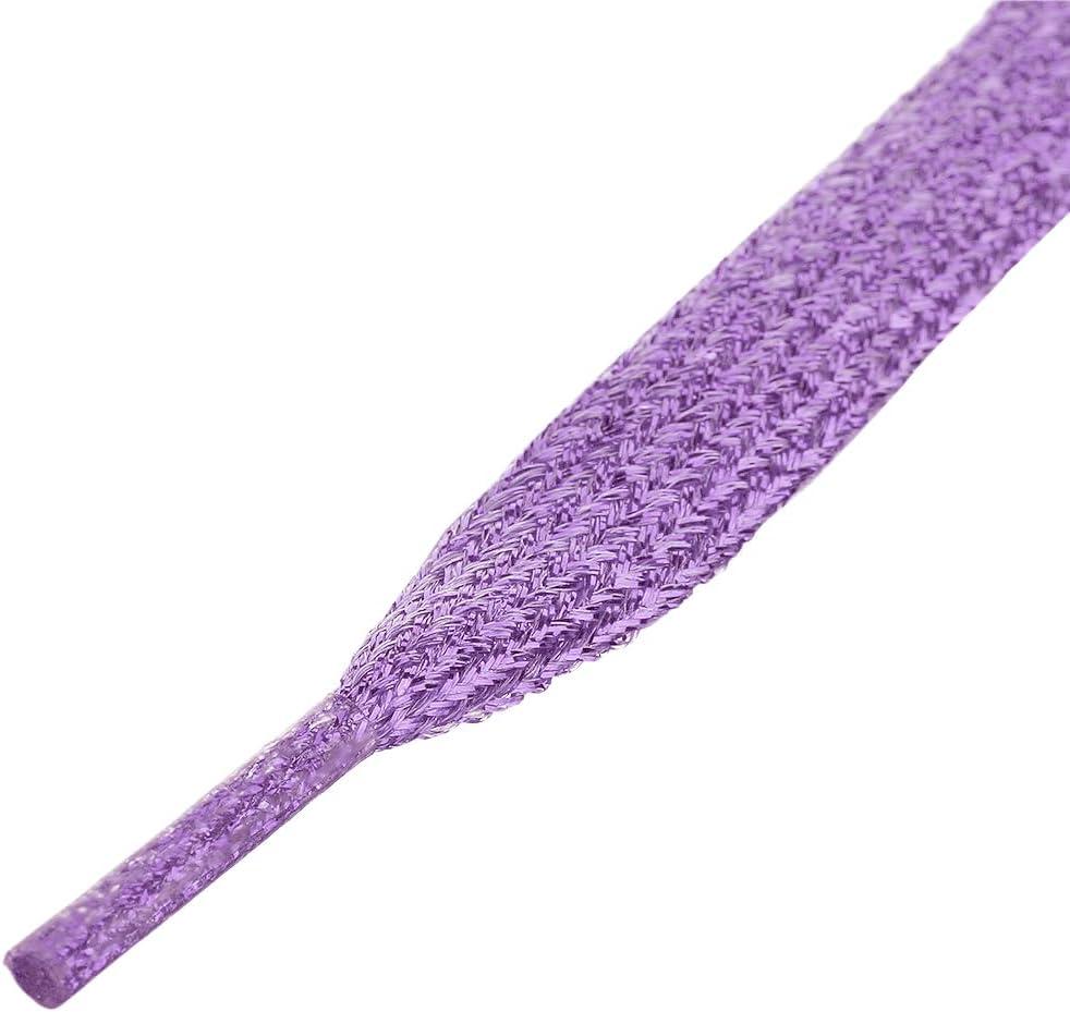 imageAllegra K Glitter Shiny Metallic Sparkling Shimmery Flat Sneakers Shoelace Shoe Laces StringsLight Purple