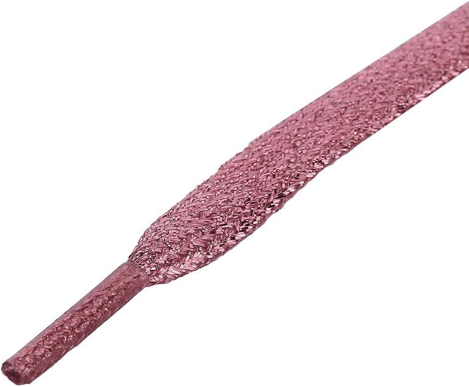 imageAllegra K Glitter Shiny Metallic Sparkling Shimmery Flat Sneakers Shoelace Shoe Laces StringsPink