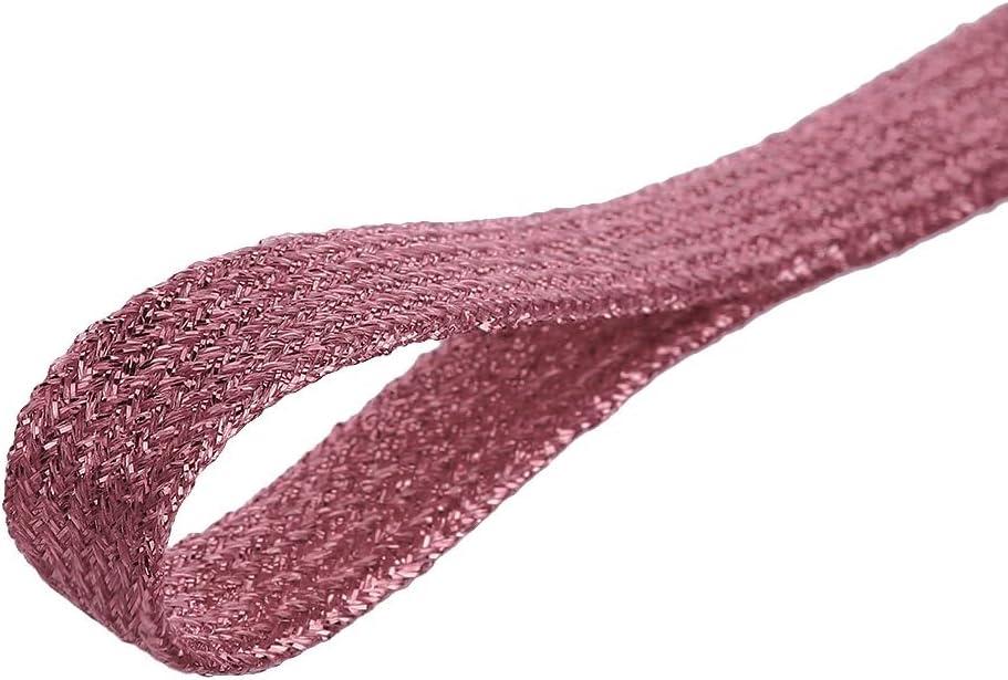 imageAllegra K Glitter Shiny Metallic Sparkling Shimmery Flat Sneakers Shoelace Shoe Laces StringsPink