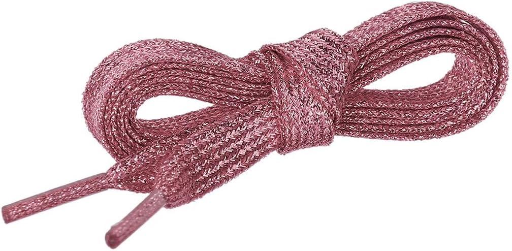 imageAllegra K Glitter Shiny Metallic Sparkling Shimmery Flat Sneakers Shoelace Shoe Laces StringsPink