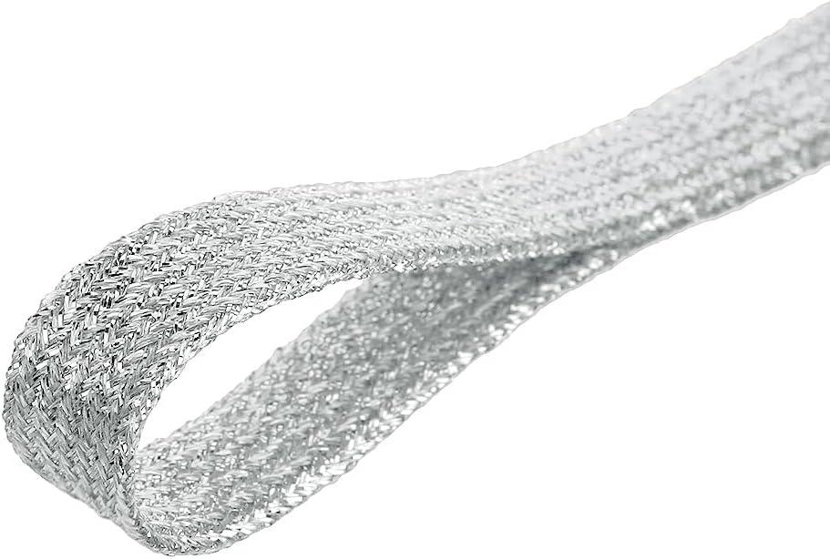 imageAllegra K Glitter Shiny Metallic Sparkling Shimmery Flat Sneakers Shoelace Shoe Laces StringsSilver