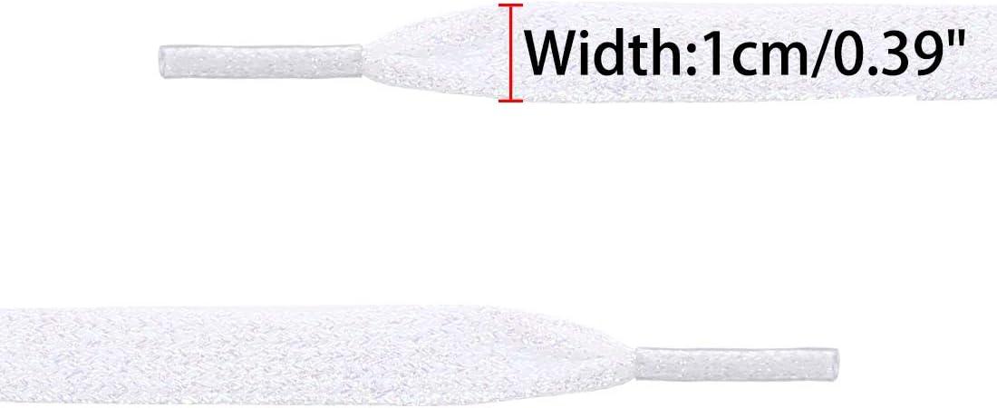 imageAllegra K Glitter Shiny Metallic Sparkling Shimmery Flat Sneakers Shoelace Shoe Laces StringsSilver