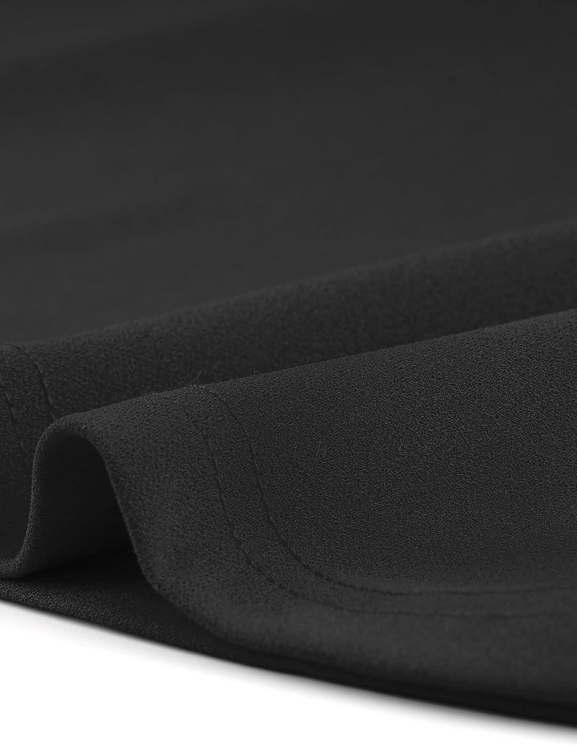 imageAllegra K Wear to Work Office Dress for Womens 2025 Cap Sleeve with Pockets ALine DressBlack