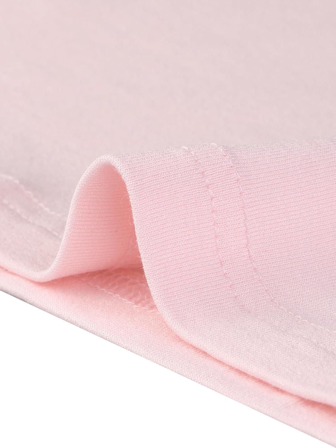imageAllegra K Womens Half Sleeves Scoop Neck Fitted Layering Top Soft TShirtLight Pink