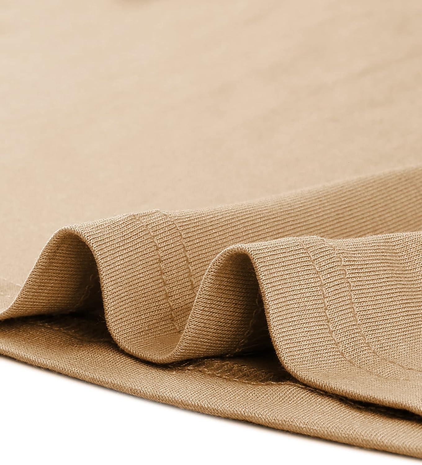 imageAllegra K Womens Half Sleeves Scoop Neck Fitted Layering Top Soft TShirtTan