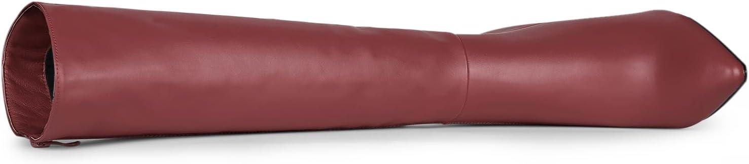 imageAllegra K Womens High Heels Pointed Toe Stiletto Heel Knee High BootsBurgundy