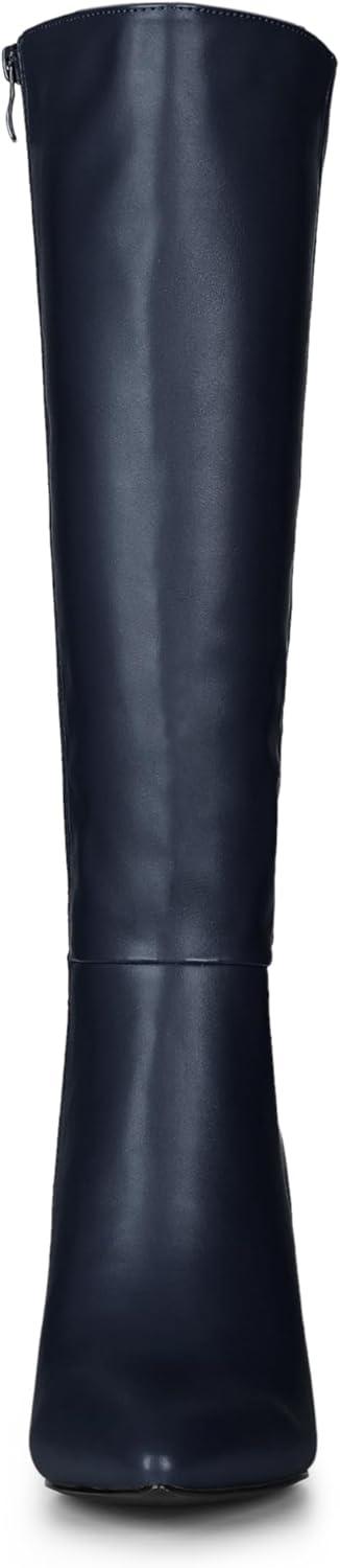 imageAllegra K Womens High Heels Pointed Toe Stiletto Heel Knee High BootsNavy Blue
