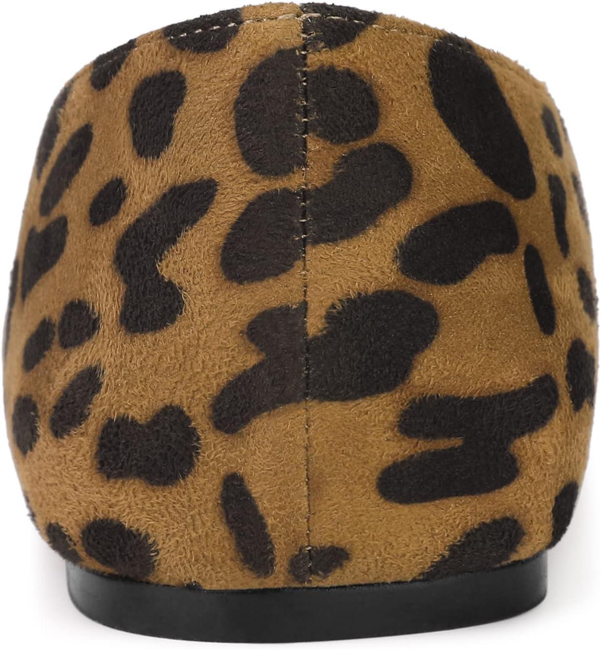 imageAllegra K Womens Round Toe Slip on Ballet Flats ShoesLeopard