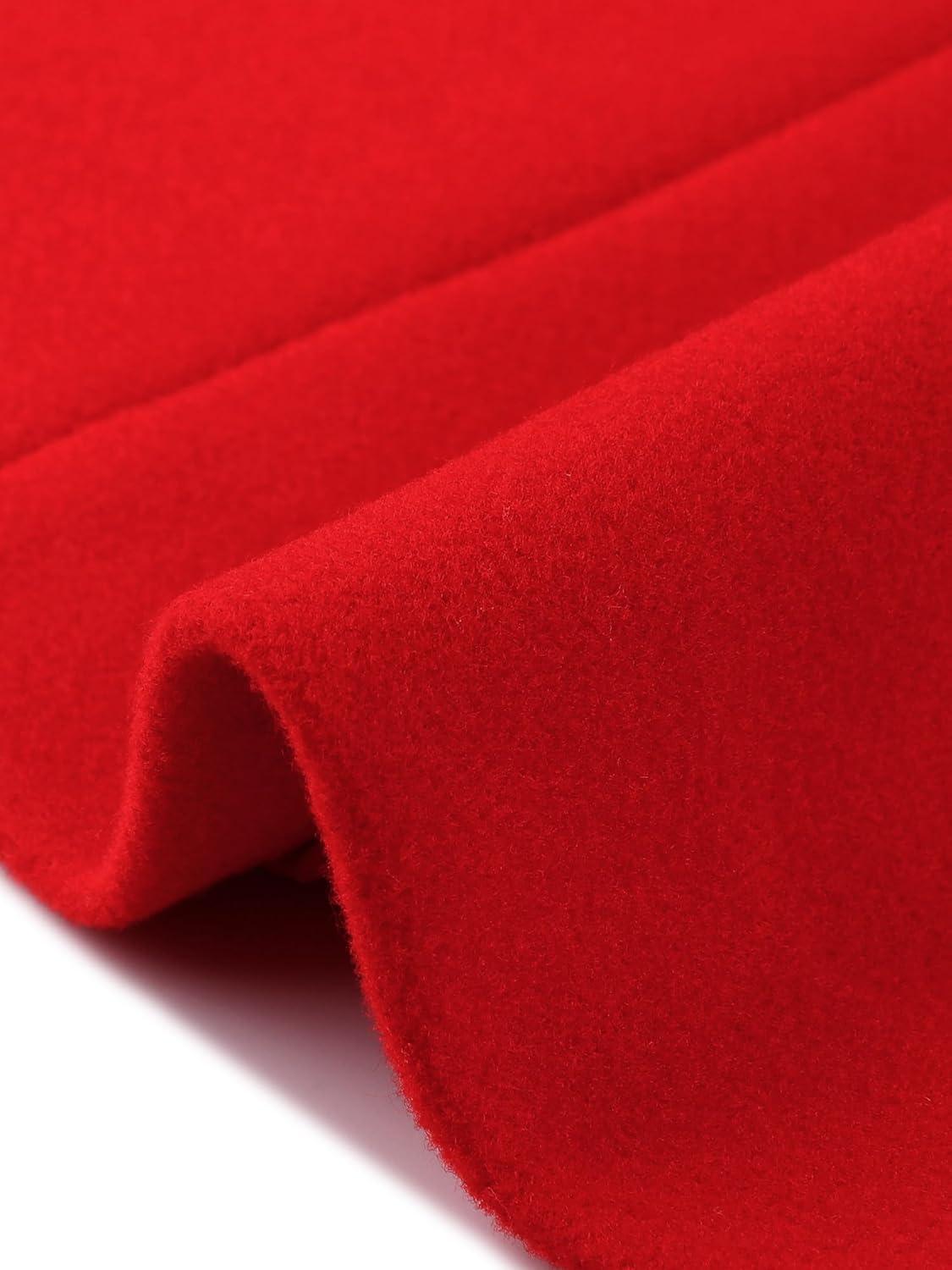 imageAllegra K Womens Turn Down Collar Long Sleeve Single Breasted Outwear Winter Pea CoatRed