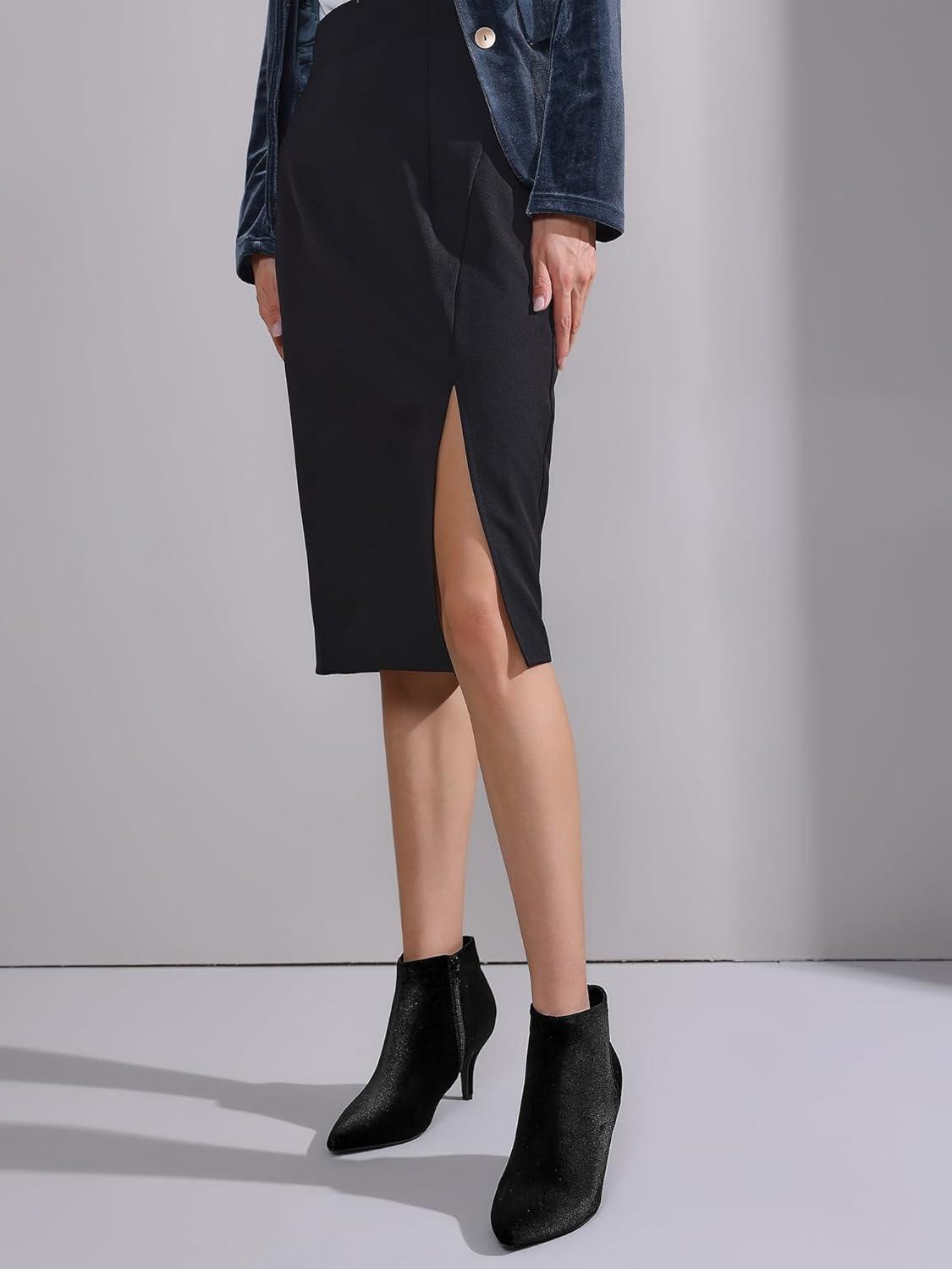 imageAllegra K Womens Velvet Pointy Toe Stiletto Heels Ankle BootsBlack