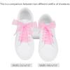 imageAllegra K 2 Pairs Flat Snow Yarn Shoelaces 25cm4cm Wide Transparent Shoe Laces for SneakersLight Pink