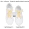 imageAllegra K 2 Pairs Flat Snow Yarn Shoelaces 25cm4cm Wide Transparent Shoe Laces for SneakersLight Yellow